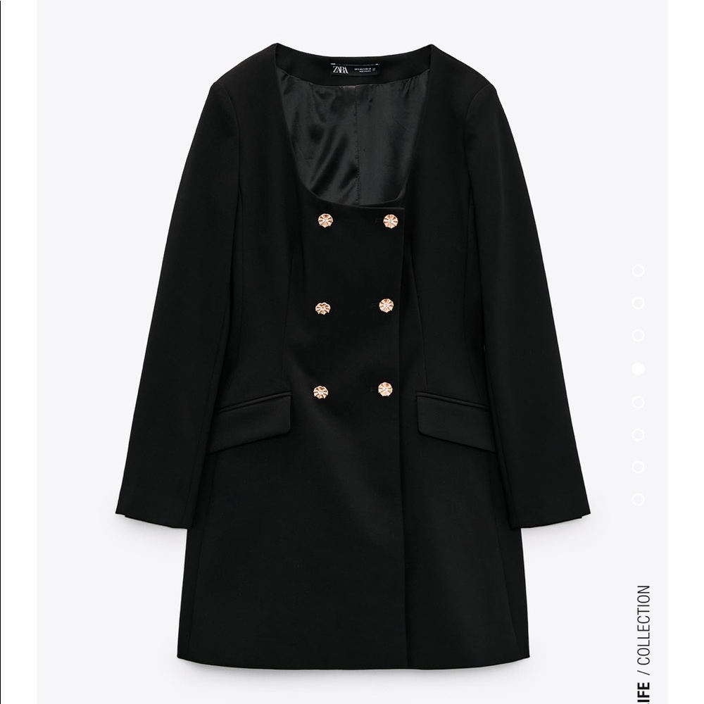 ZARA NWT JEWEL BUTTON BLAZER DRESS 🔥